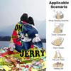 1pc Tom Jerry Flannel Blanket Soft Warm Throw for Home, Office, Travel, All-Season Cozy Bedding GiftL1195