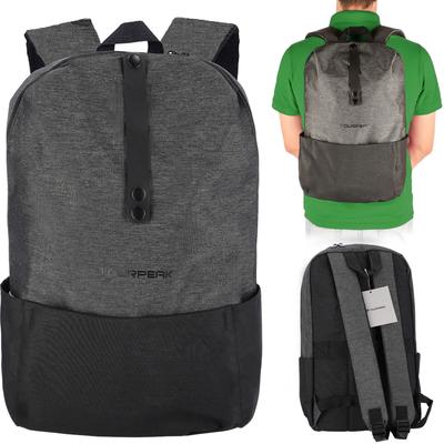 Black/gray Urban Travel Backpack for a 15.6" Laptop, Roomy Enough for the Plane