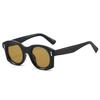  Ins Popular Fashion Square Sunglasses Women Gradient Mirror Shades UV400 Retro Rivets Men Punk Sun Glasses