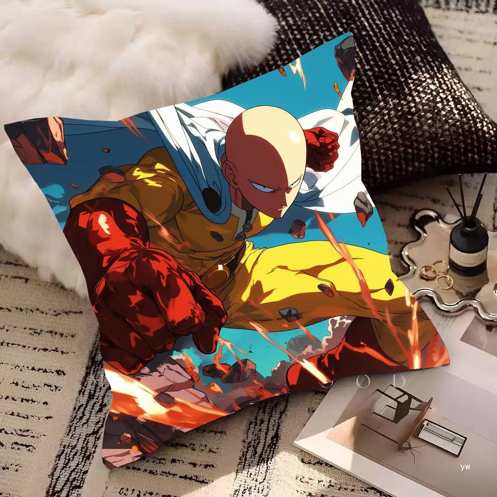 One Punch Man Animation Pillow Case Fashion Square Pillowcase Bedroom Sofa Room Ins Decoration Leisure
