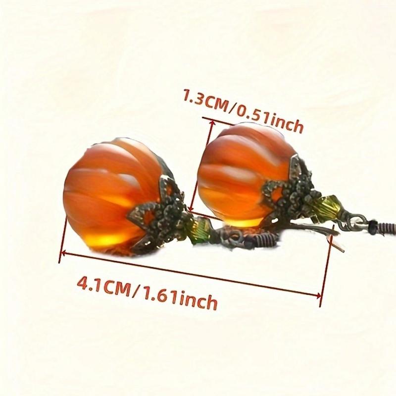 1 Paar Vintage Kürbis Anhänger Ohrringe, Vielseitig & Stilvoll für den täglichen Gebrauch