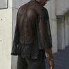 Men Club Shirt Hollow Out Mesh Cardigan Three Quarter Sleeve Thin Clubwear See-through