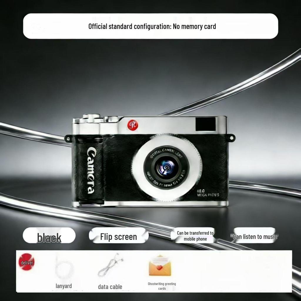 4K High-Resolution Flip Screen Mirrorless Digital Camera for Vlogging and Parties