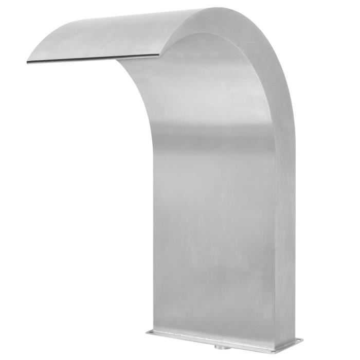 VIDAXL Solar Stainless Steel Sculpture Pond Fountain - Grey - 45 X 30 X 65 Cm