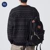 Qiqiu Men's Clothing, Geometric Pattern Jacquard Round neck sweater Men's American-Style Loose Heavy Warm Knit