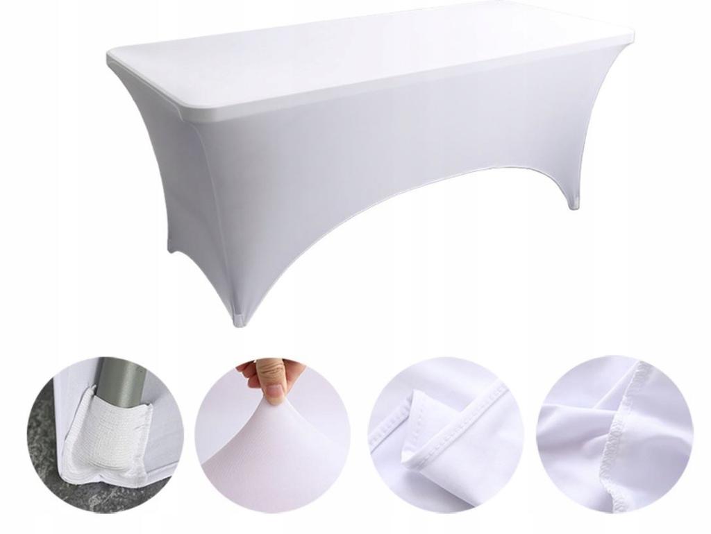 Tablecloth Cover Elastic Table 160Cm White