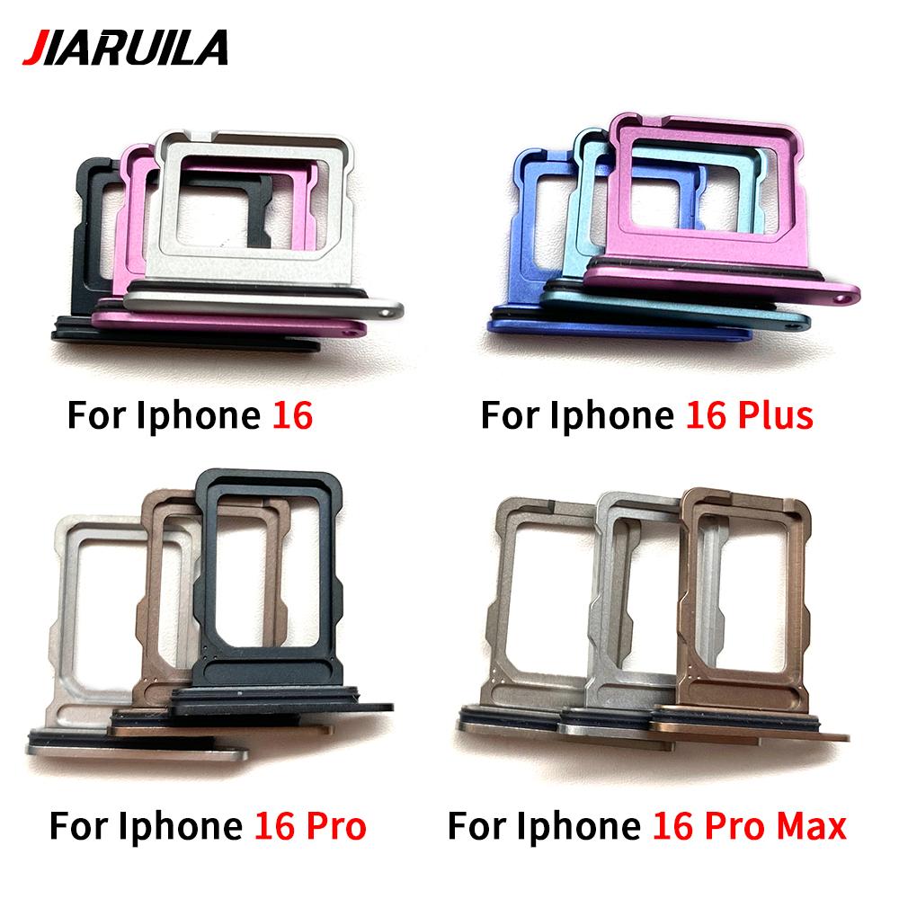 SIM-Kartenfach für iPhone 16 Plus / für iPhone 16 Pro Max Dual Micro-SIM-Kartensteckplatzfach Halter SD-Kartenleser Ersatzteile