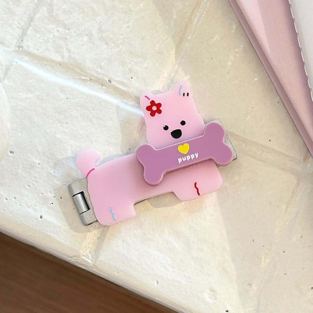 Cute cat puppy metal holder, mobile phone case, lazy holder, ultra-thin paste mobile phone holder, portable hard cartoon