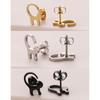 Cute Animal Stud Earrings for Women Girls 3 Pairs Cat Ear Studs Adornment Trendy Ear Hooks Charm Ornament Jewelry Gift