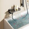 Wall Mounted Waterfall Bathtub Faucet Shower Head Set Household Bathroom Brass Hot and Cold Mixer Valve Bath Shower Faucet