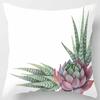 Car Sofa Cushion Cover Botanical Cactus Print Square Pillowcase Bedroom Home Decor