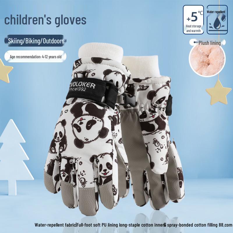 Winter Ski Gloves: Warm, Fleece-Lined, Windproof & Waterproof for Kids, Women, and Men - Perfect for Cycling