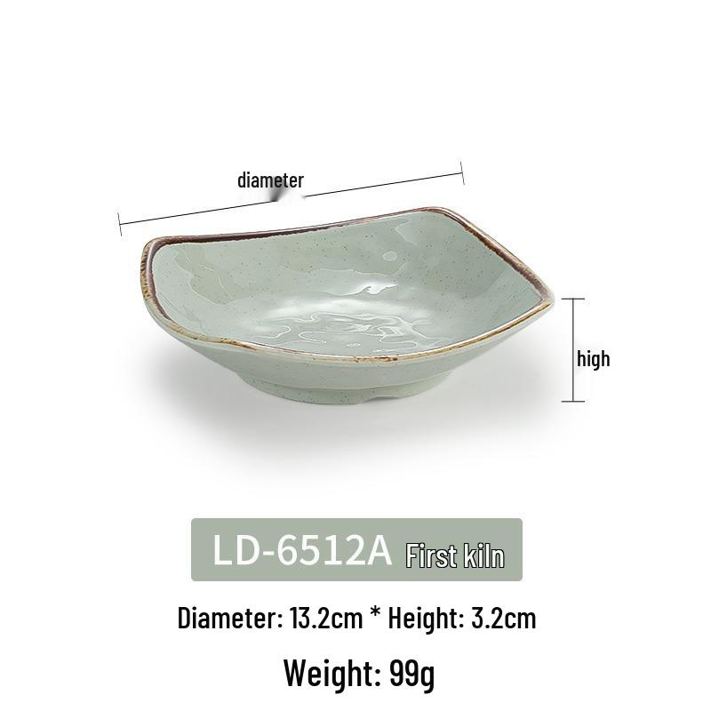 Melamine Imitation Porcelain Square Plate for Cold Dishes, Stir-fry, or Rice - Ideal for Hotels and Restaurants.