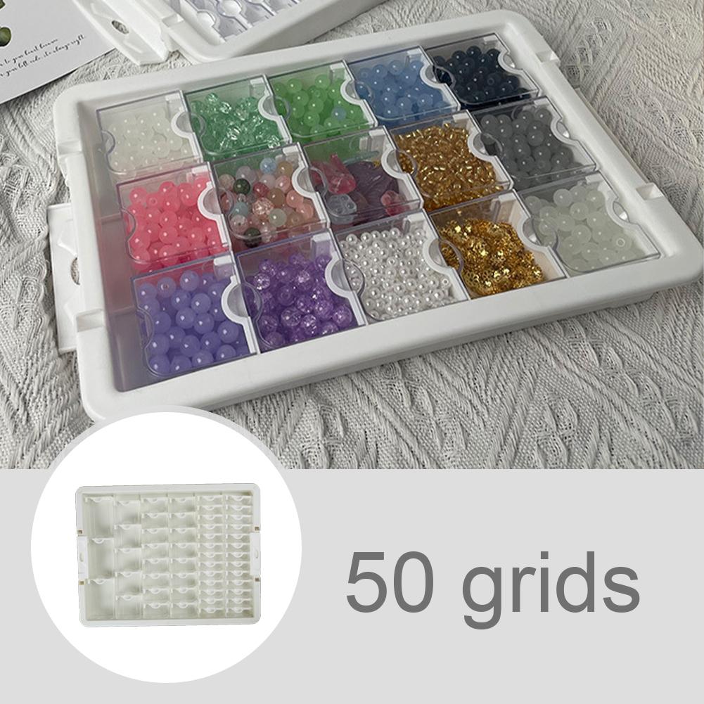 42/50/78 Grids Diamond Painting Bead Storage Container Diamond Art Bead Organizer Box Diamond Painting Plastic Storage Box