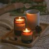Glass Tea-Colored Aromatherapy Candle Holder and Cup Set