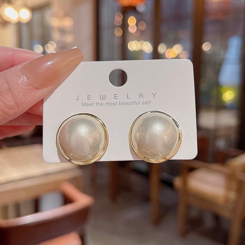 Sterling Silver Bow Gardenia Stud Earrings - Light Luxury Korean Style