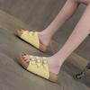 Korean Style Three-breasted Thick-soled Slippers Women's 2025 Summer New Outer Wear Casual Versatile Beach Shoes Non-slip Women's Slippers