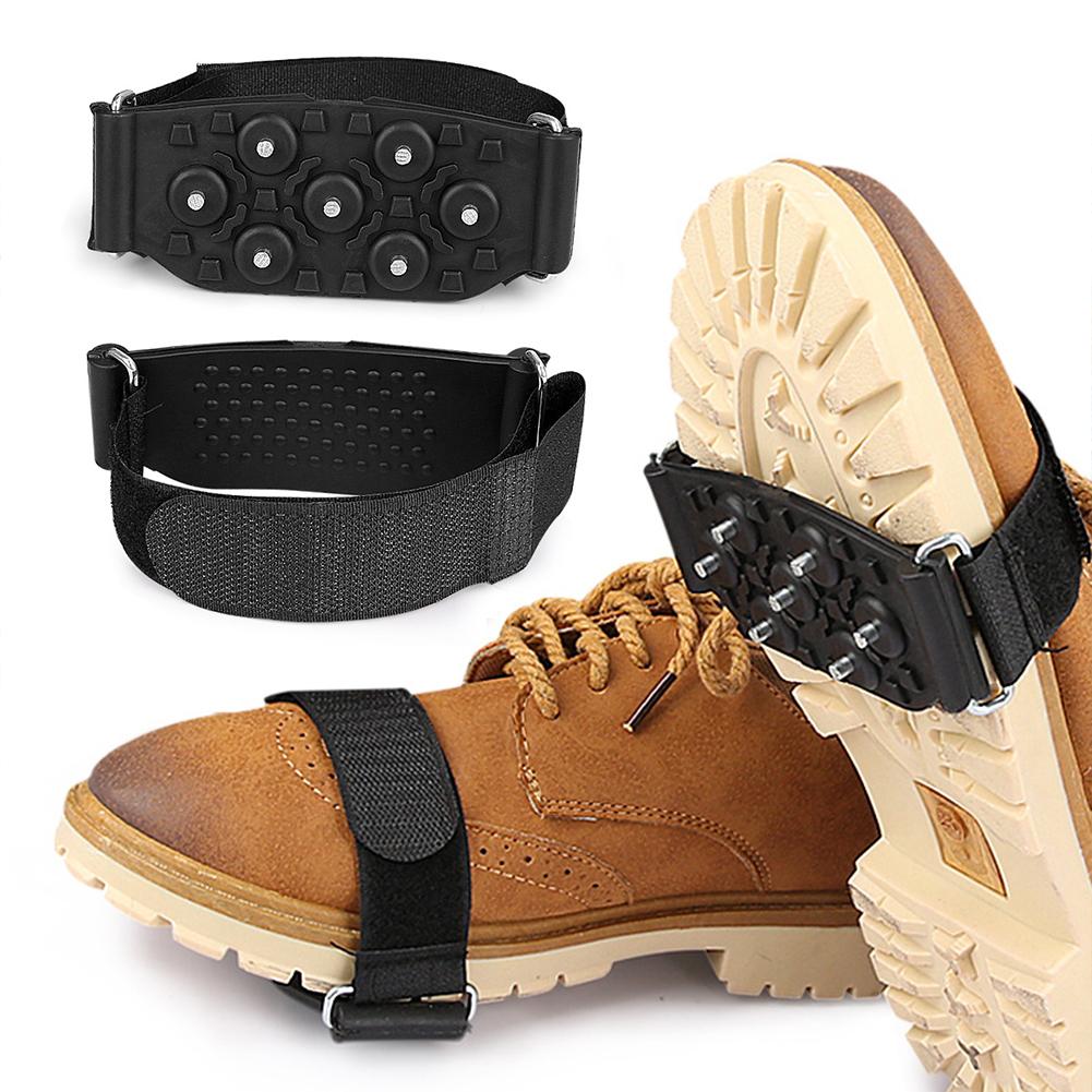 

7 Зубців Снігові Льодові Кішки Нековзкі Накладки для Ходьби Льодові Захвати Регульовані Льодові Гаки Льодові Шипи для Взуття Жінок Чоловіків spain