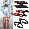 Harajuku Gothic Punk Leather Thigh Ring Double Row Garter Belt