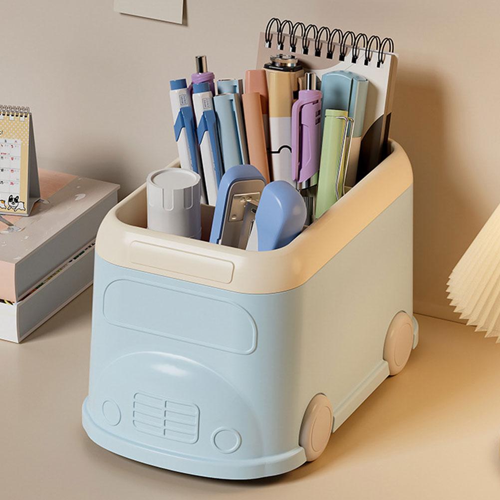 Porta-lápis Multi-Grid Canetas Organizador de mesa de plástico para escritório Caixa de papelaria para mesa Caixa de caneta para mesa Caixa de armazenamento de itens de costura