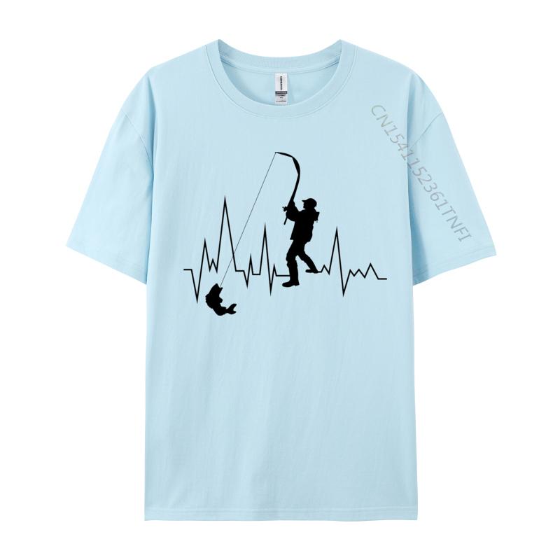Fish Heartbeat TShirt Winter Gift TShirt for Men Cotton Printed T Shirt Discount Xs Graphic T Shirts