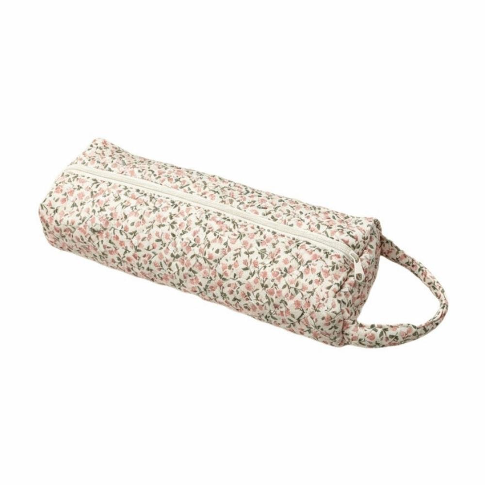 Soft Hair Dryer Storage Bag Quilting Cotton Large Capacity Curler Storage Bag Dustproof Zipper Closure Cosmetic Bag
