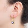 Nidin Korean Fashion Style Evil Eye Hollow Heart Dangle Earrings For Women Temperament Drop Ear Jewelry Party Wedding Gifts