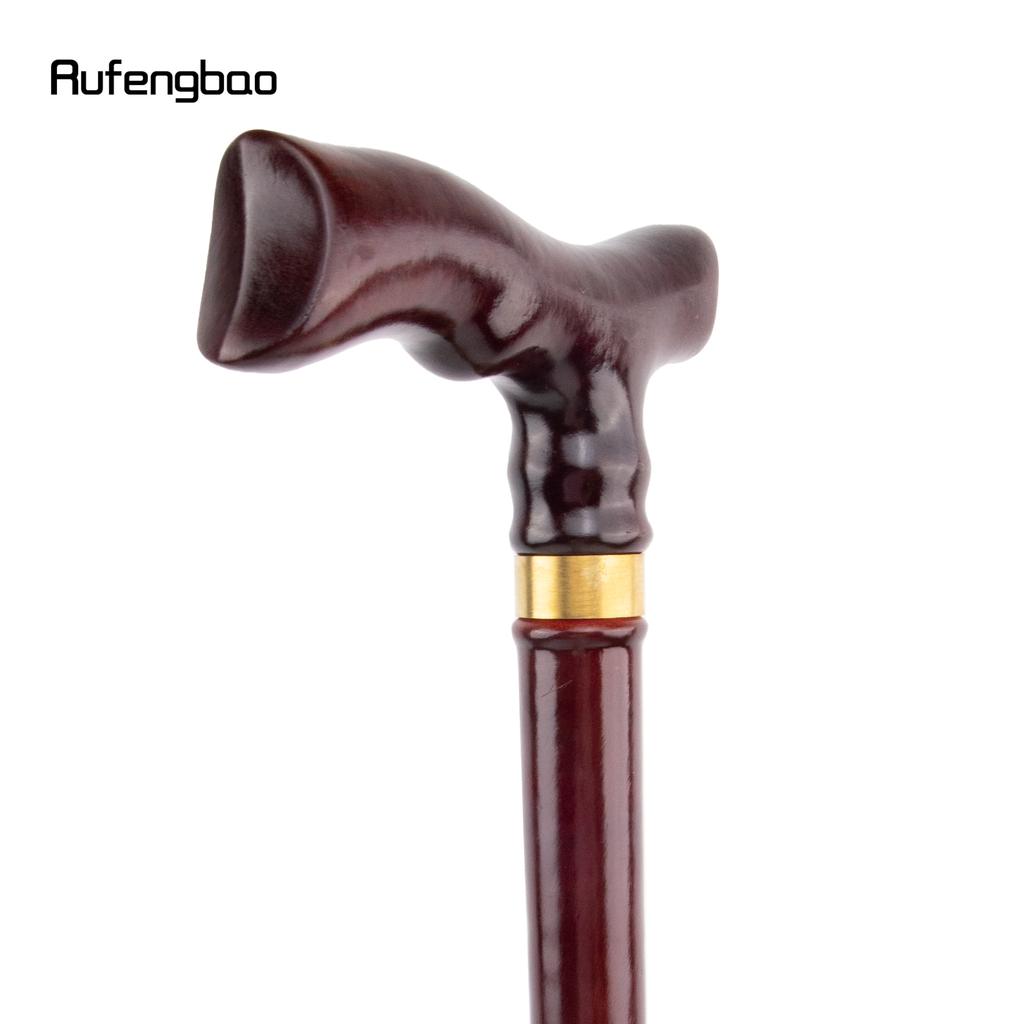 Red Wooden Single Joint Fashion Walking Stick Decorative Cospaly Party Walking Cane Halloween Mace Crutch  Wand Crosier 93cm