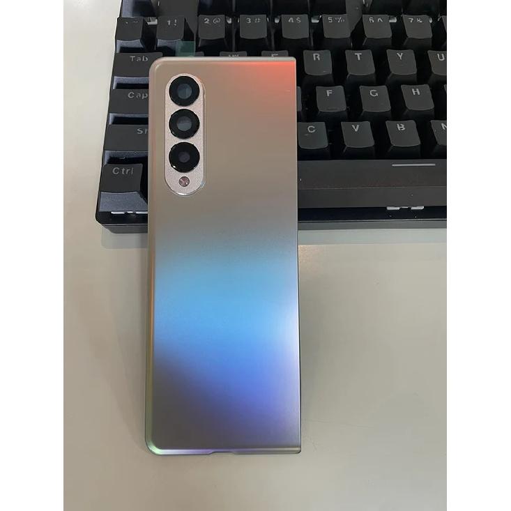 

Glass Housing Back Cover Cases For SAMSUNG Galaxy Z Fold 3 Fold3 Phone Rear Battery Door Phone Cover Back Cover With Tools Phantom Silver