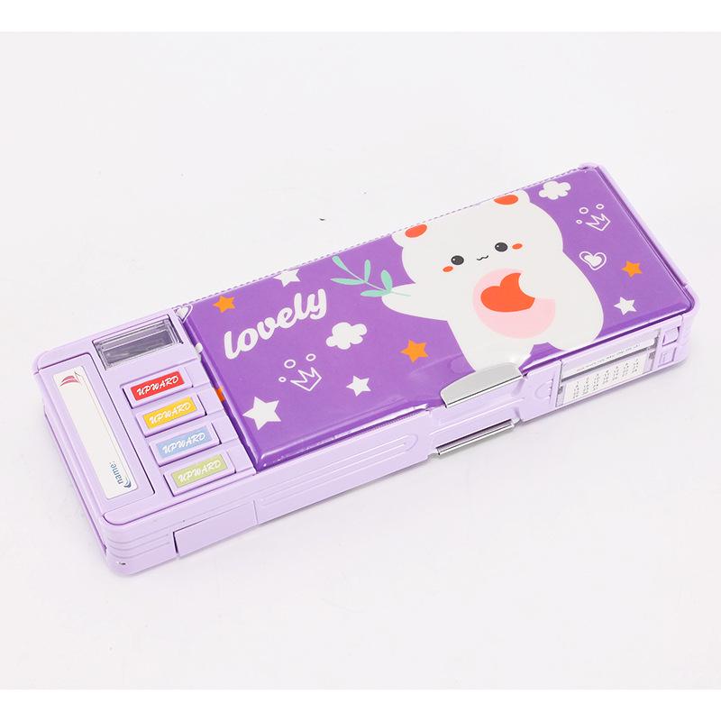 Doppelseitiges Astronauten-Federmäppchen für Jungen: Multifunktional, Verformbar, Große Kapazität mit Knopfmechanismus und Geheimfach