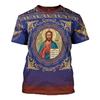 T-shirt Cristiana Gesù Uomo Donna Stampa 3D Grafica Ortodossa Manica Corta Nuova Retro Abbigliamento Unisex Dropshipping