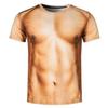 Men's Realistic 3D Muscle Tattoo Printed T-Shirt Funny Novelty Casual Camiseta Summer Holiday Streetwear Short Sleeve Tees