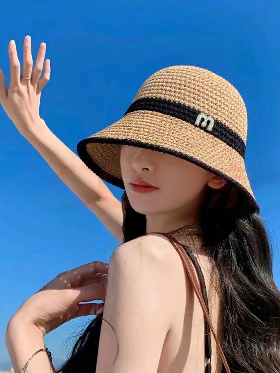 New Sunscreen Visor Hat Women's Summer Hollow Breathable Sun Hat Japanese Sweet Small Brim Show Face Small Straw Hat Wholesale