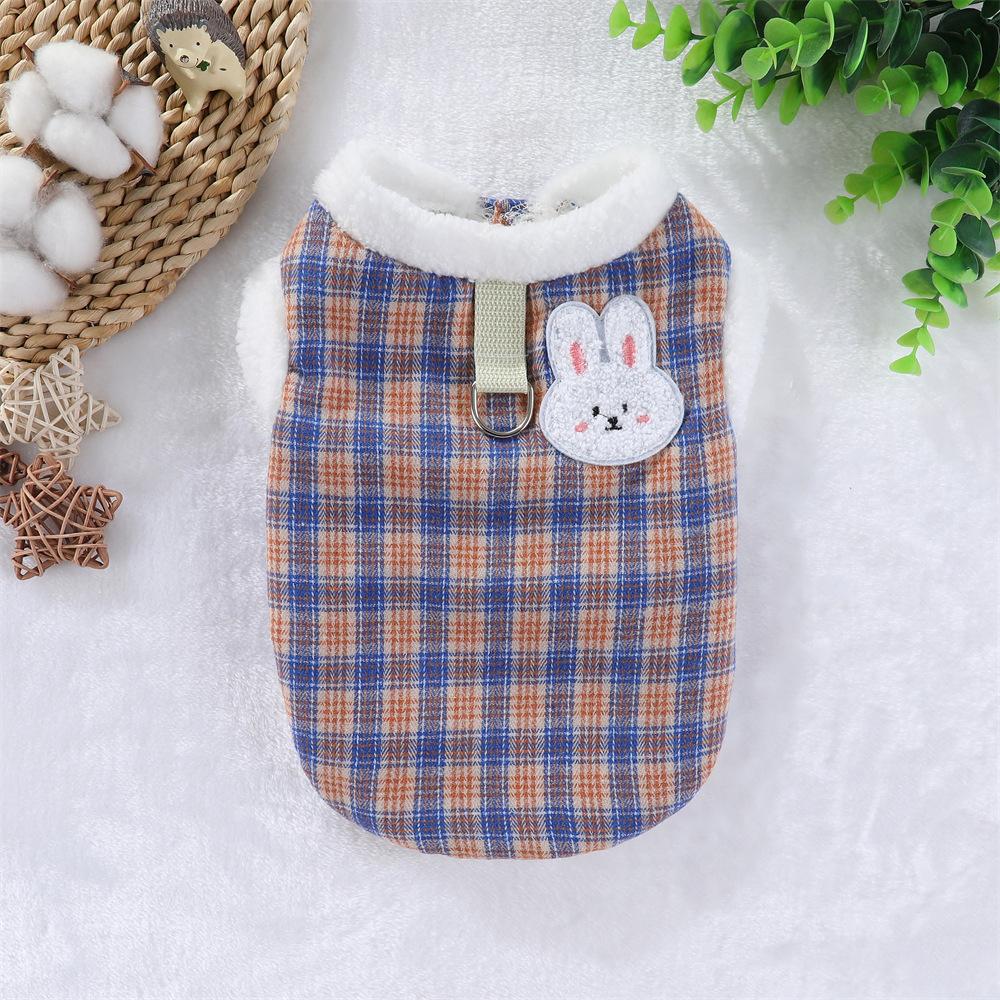 Dog Clothes Thickened In Autumn and Winter Go Out Pet Cat Festive New Year's Clothing Northeast Large Flower Jacket Small Medium and Large Dog