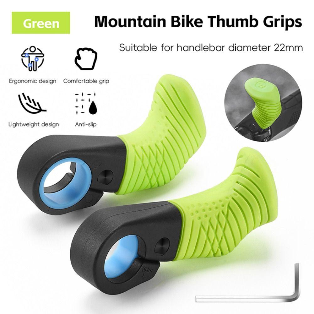 1 Pair Ergonomic Bicycle Thumb Grips Wear-Resistant Handlebar Rest MTB Bike Grips  Mountain Bike