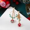 New Trendy Asymmetric Christmas Earrings Creative Design Christmas Tree Snowflake Bells Drop Earrings Xmas Holiday Jewelry Gifts