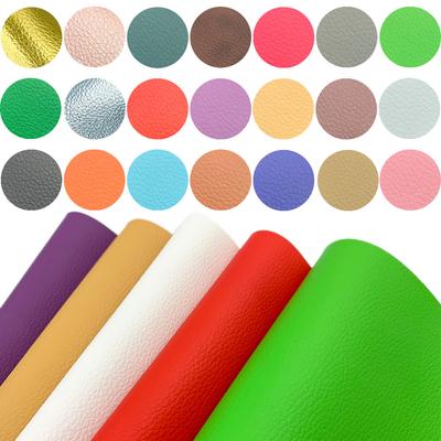 Litchi Faux PU Leather Fabric For Earring Sewing Doll Clothing DIY Bow Brooch Handmade Material Decor Craft