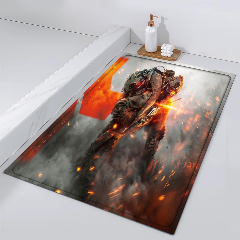 Door Mat Game Bedside Entrance Bath Floor Decoration Corridor Door Mat Carpet B-Battlefield Living 6 Room Shooting Balcony