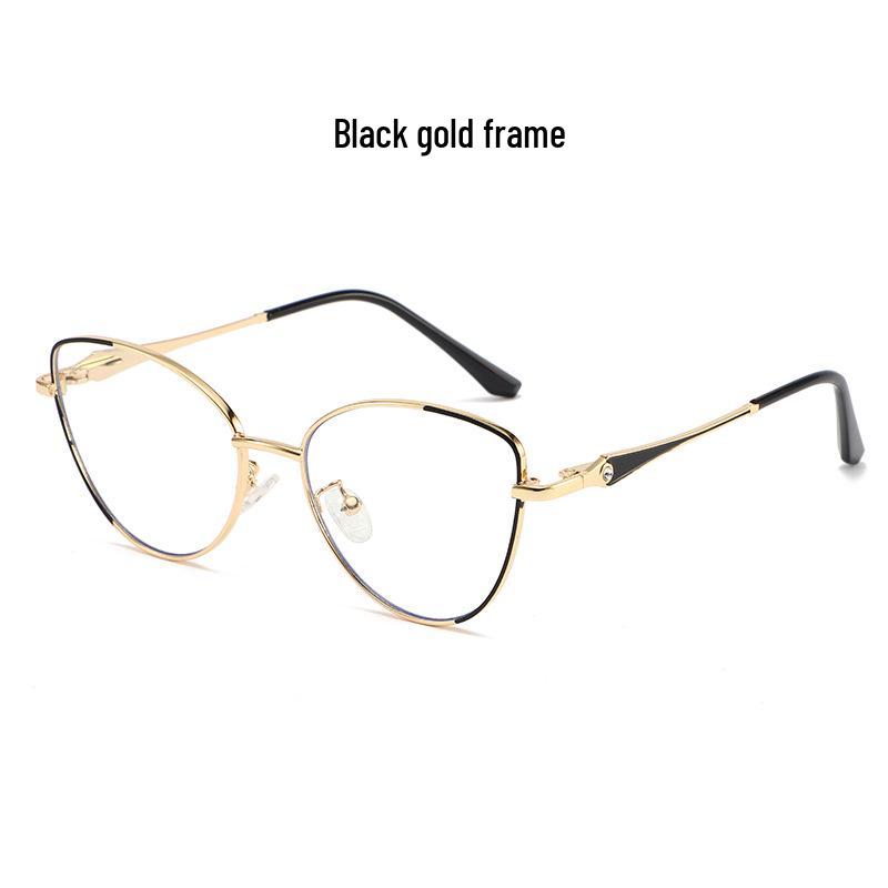 2026 Women's Fashion Cat Eye Glasses: Photochromic, Anti-Blue Light, Metal Frame, Myopia Lens Compatible