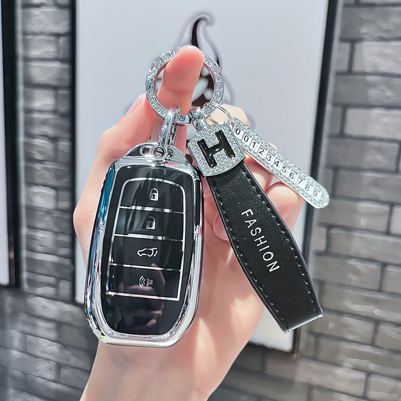 TPU Car Remote Key Case Cover Protect Shell Fob For Toyota CHR Hilux Fortuner Land Cruiser 200 Camry Corolla Crown RAV4 Highland