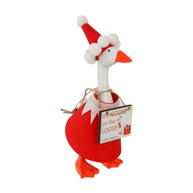 Weather Resistant Christmas Geese Outdoor Decoration For Porch Garden Patios Holiday Thanksgiving Accessory