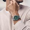 Wenger CITY GMT Men's Watch Stainless Steel Case Green Dial Stainless Steel Bracelet Quartz 50m Water Resistant 01.1442.107