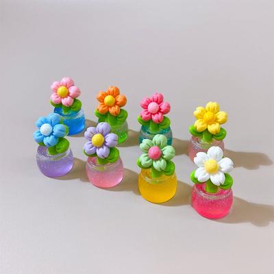 1 Stück Uminous Blume Topfpflanzen Ornament Mikro Garten Landschaft Dekoration DIY Harz Leuchtspielzeug Heim Wohnzimmer Schlafzimmer Dekor