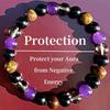 8mm Tiger's Eye, Tea Crystal, Amethyst and Obsidian Fashion Bracelets for Men and Women