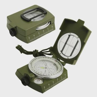 High-Precision Outdoor Military Multi-Function Green Compass with Luminous Needle