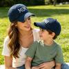 Cappellini da baseball coordinati mamma-figlio "MOM" e "MIN", cappellini da sole in morbido cotone per mamma e bambini, ideali per l'uso quotidiano e all'aperto