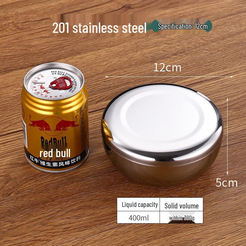 201 Stainless Steel Lidded Food Bowl