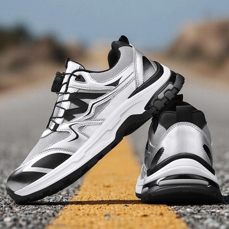 

Мужские уличные походные кроссовки Нескользящие Дышащие Беговые кроссовки Джоггинг Повседневная спортивная обувь Удобная обувь для треккинга и альпинизма 39 серебряный серый