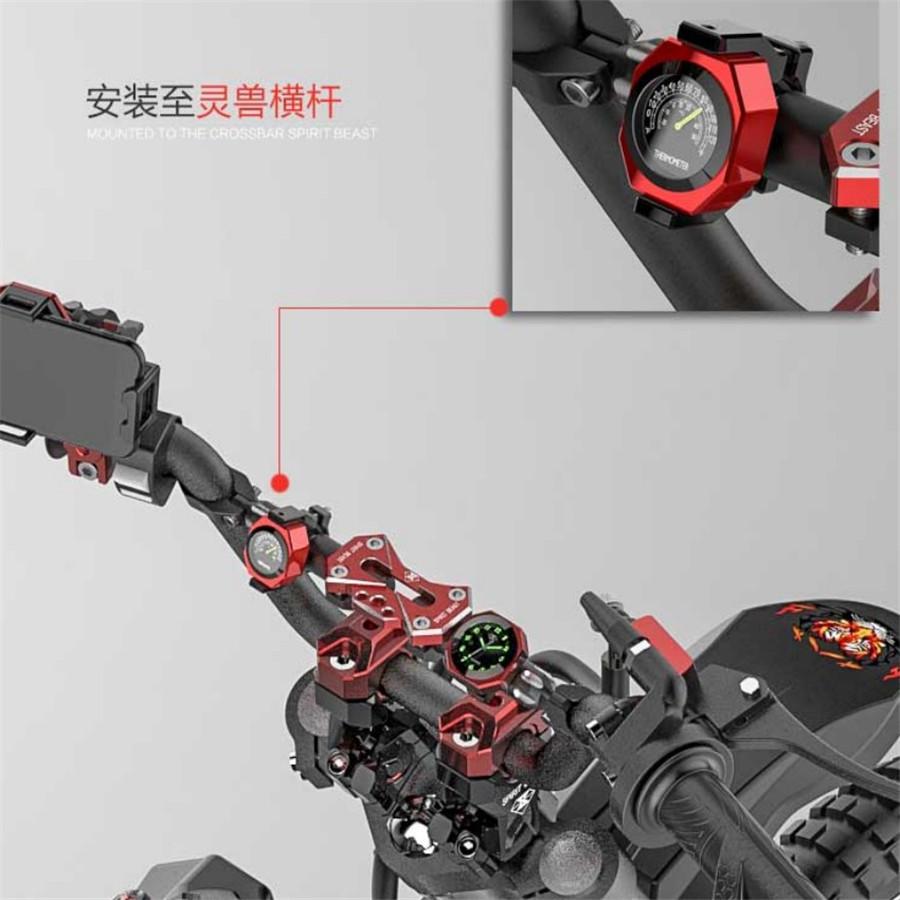 Moto Guidon 2 en 1 Jauge Lumineux l'Horloge Temps Thermomètre Imperméable l'eau