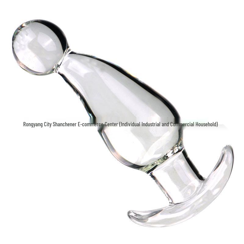 Mittlerer transparenter Alien Glas-Butt-Plug für Männer und Frauen Analentwicklung und -training